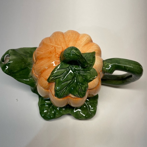 Vtg Teapot Fall Pumpkin - Picture 13 of 16